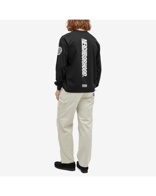Neighborhood Black X Rebel Dread Hardware Long Sleeve T-Shirt for men