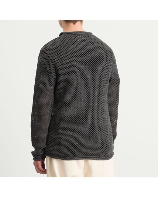 Merely Made Black Netting Sweater for men