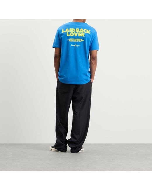 Second/Layer Blue Second Layer Vintage Ciggy Pocket T-Shirt for men