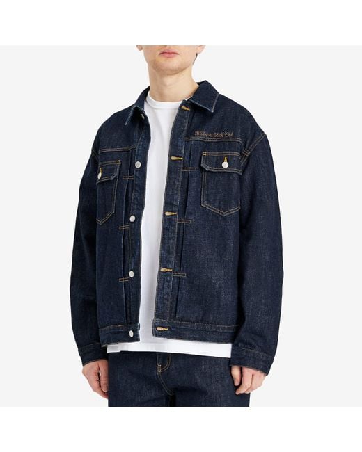 BBCICECREAM Blue Script Logo Denim Jacket for men