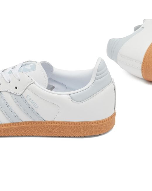 Adidas White Sports Shoes Samba Og W