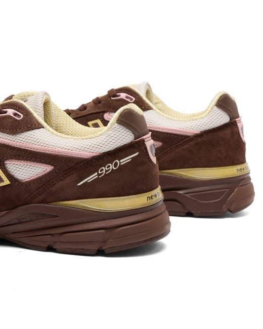 New Balance Brown 990 V4 Sneaker