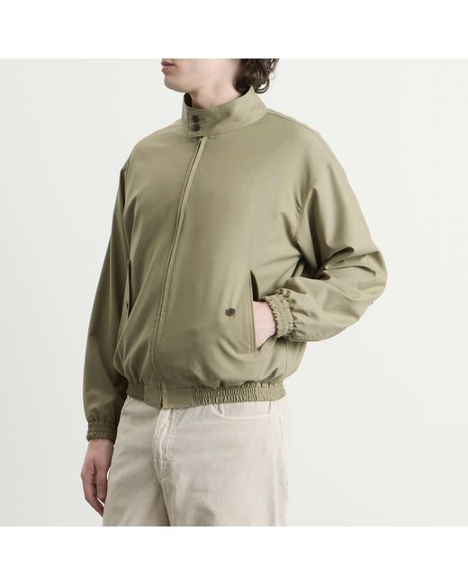 Auralee Green Tropical Wool Zip Blouson for men
