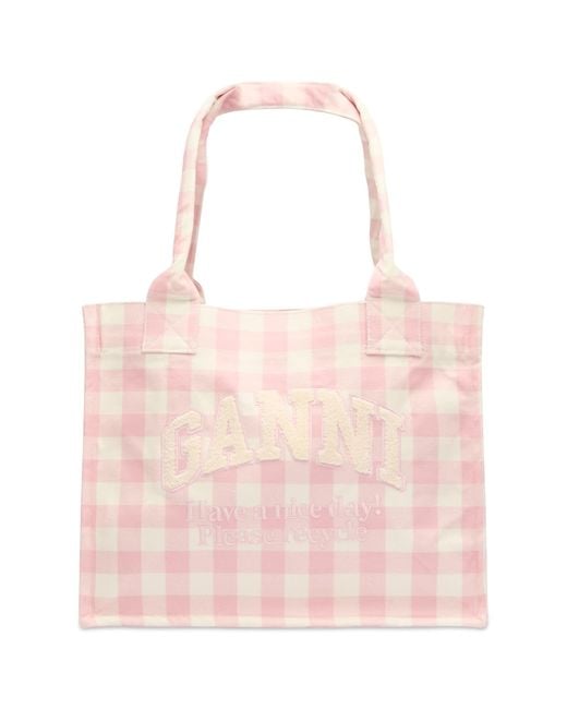 Ganni Pink Large Easy Shopper