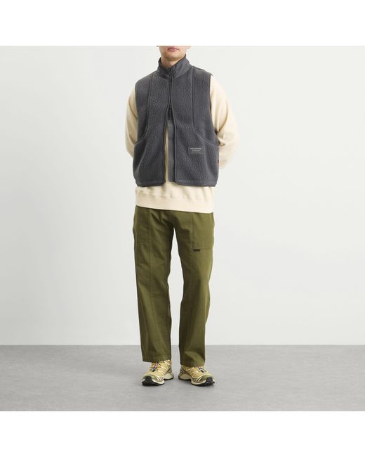 Pas Normal Studios Gray Off-Race Pile Fleece Vest for men
