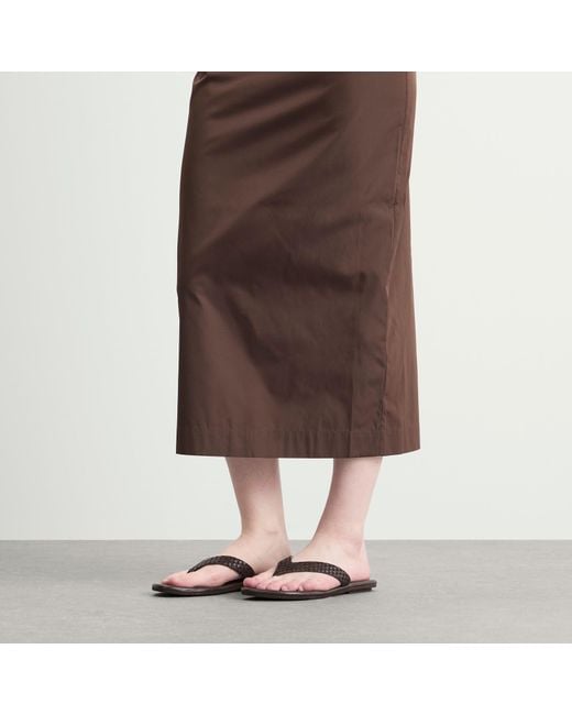 St. Agni Brown Lattice Weave Thong