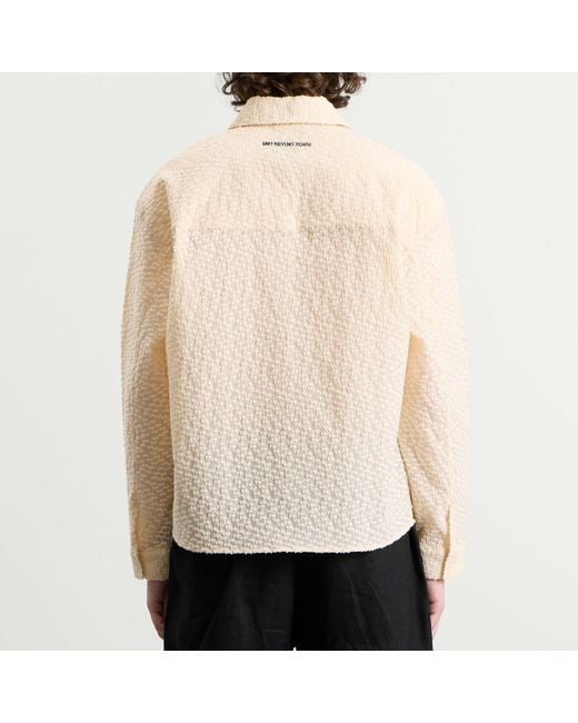 MKI Miyuki-Zoku Natural Ribbon Jacquard Box Dress Shirt for men