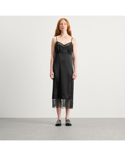 Simone Rocha Black Lace Trim Slip Dress
