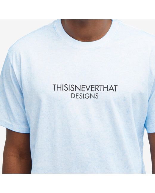 Thisisneverthat Blue Sprayed Fr-Logo T-Shirt for men
