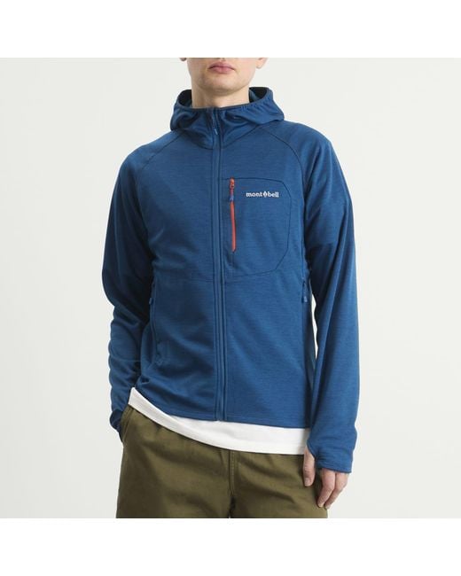 Montbell Blue Climagrid Hooded Jacket for men