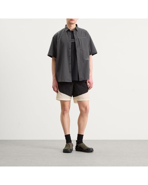 And Wander Black X Roa Breathable Shirt for men