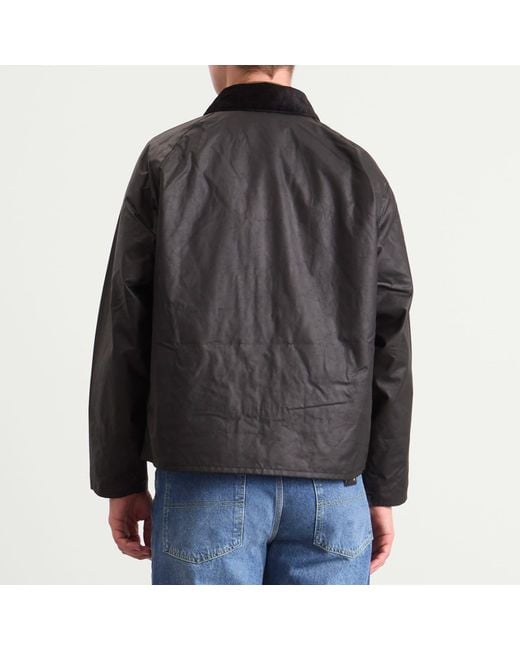 Barbour Black Os Transport Wax Jacket for men