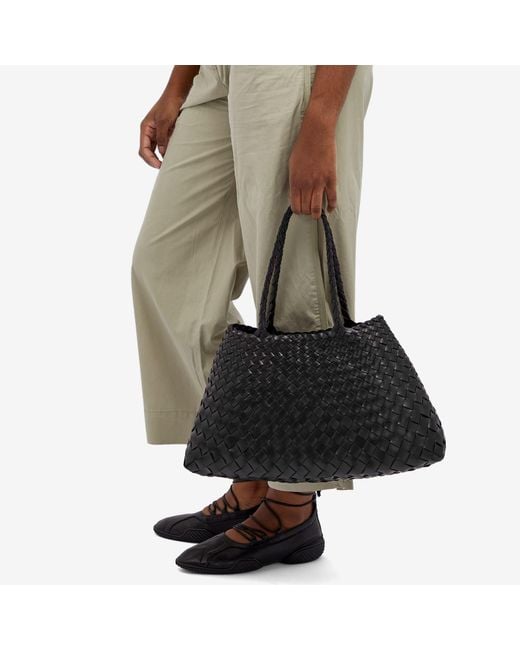 トートバッグ Dragon Diffusion Santa Croce Big Black 8892 (8892 BLACK) Dragon Diffusion Black Santa Croce Big Leather Tote - Fabric