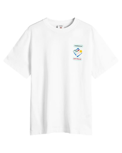 Casablanca White Montagne Sportif Oversized T-Shirt for men