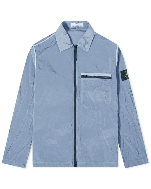 Stone Island Blue Nylon Metal Shirt Jacket for men