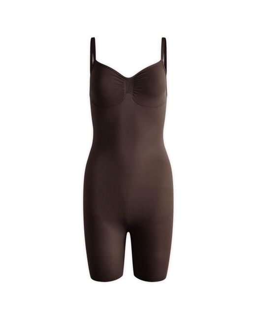 Skims Brown Seamless Sculpt Bodysuit Mid-Thigh
