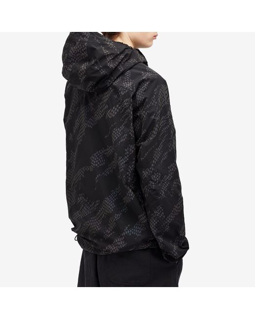 Maharishi Black Reflective Camo Asym Jacket for men