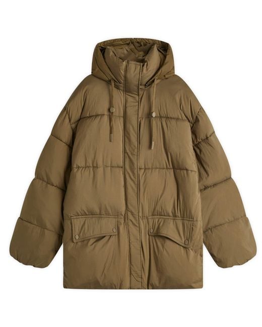 Closed Green Cropped Puffer Jacket