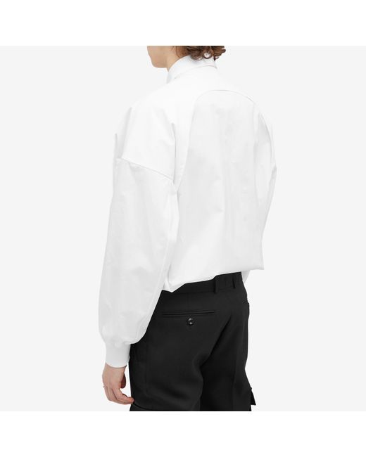Alexander McQueen White Harness Drop Shoulder Shirt for men