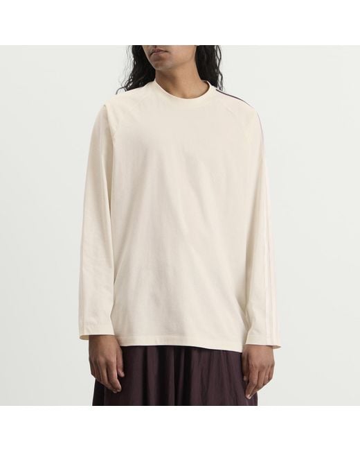 Y-3 White Oversized Gradient Stripes Long Sleeve T-Shirt for men