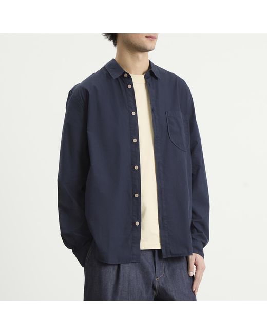 Folk Blue Curve Shirt for men