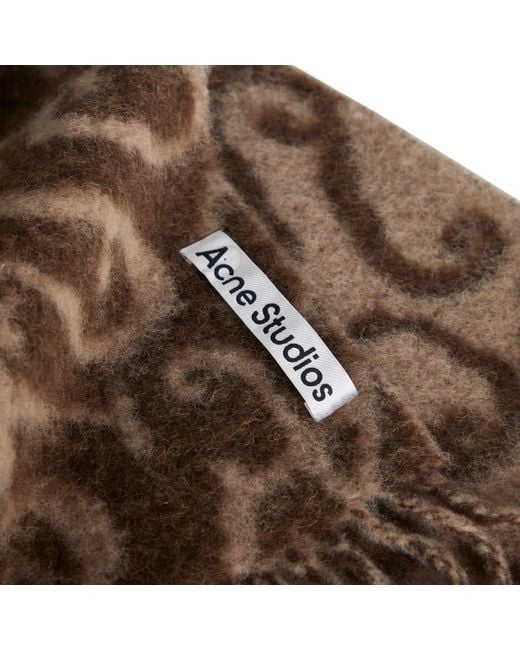 Acne Brown Volf Monogram Scarf