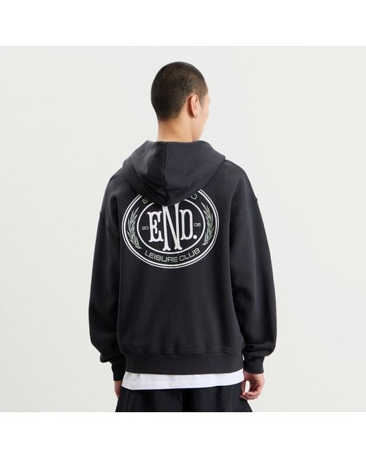 END. Black Leisure Zip Hoodie