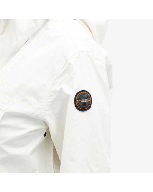 Napapijri White Rainforest Nylon Windbreaker Jacket