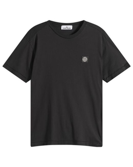 Stone Island Black Patch Logo T-Shirt for men