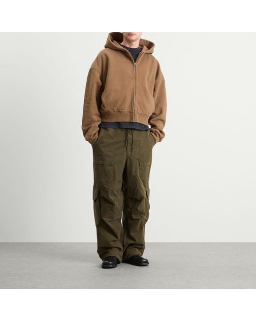 Entire studios Brown Thermal Waffle Hoodie for men