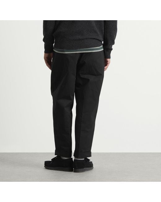 Beams Plus Black 2 Pleat Chino for men