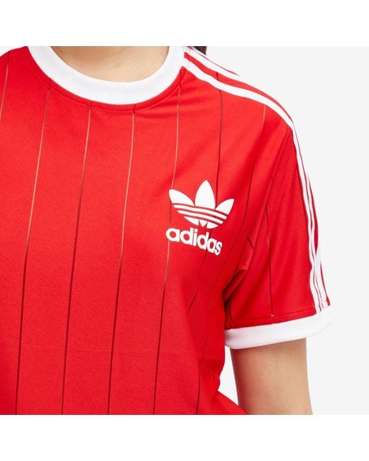 関税送料込★adidas Originals/3 STRIPE PNST T-SHIRT adidas 3 Stripe Pnst T-Shirt in Red | Lyst