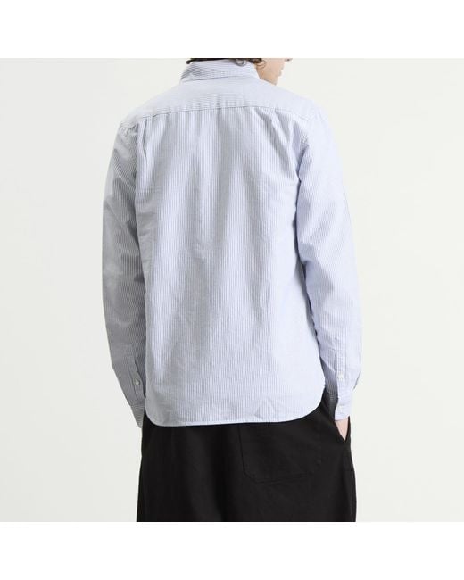 Fred Perry Blue Oxford Stripe Shirt for men