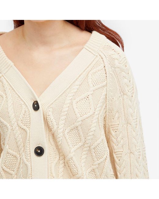 Closed Natural Cable Knit Cardigan