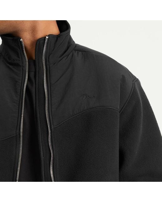 Dime Black Heavyweight Fleece Jacket for men