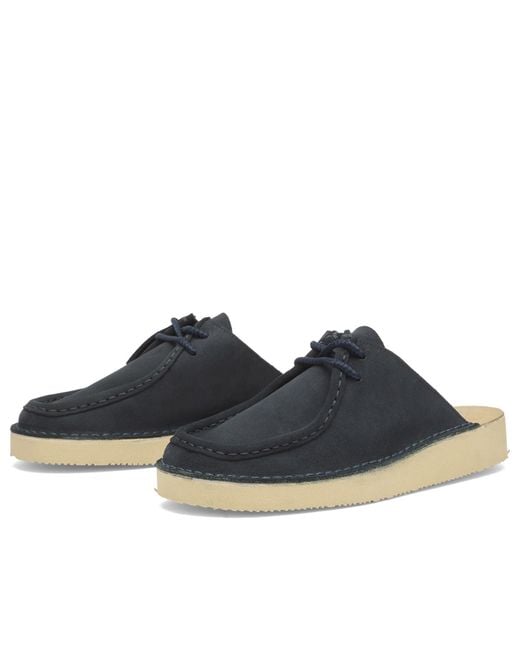 Clarks Blue Suede Nomad Mule