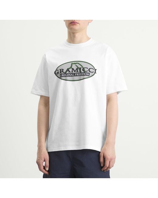 Gramicci White Half Dome T-Shirt for men