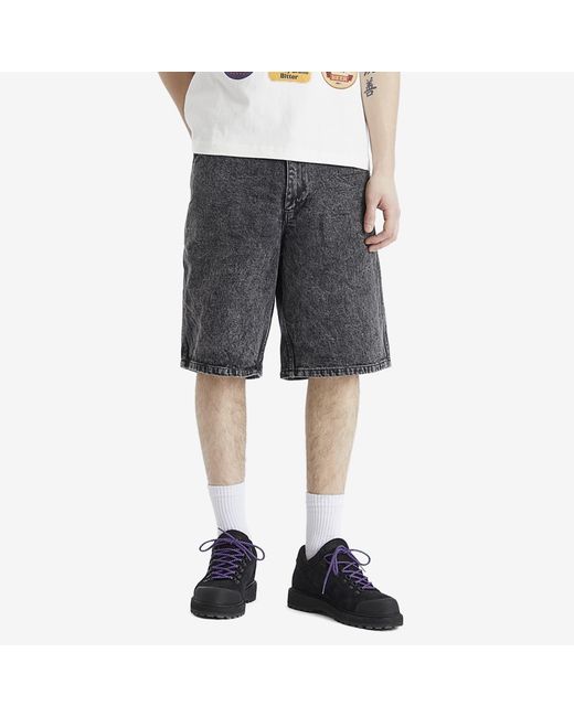 Heresy Gray Stearne Denim Shorts for men