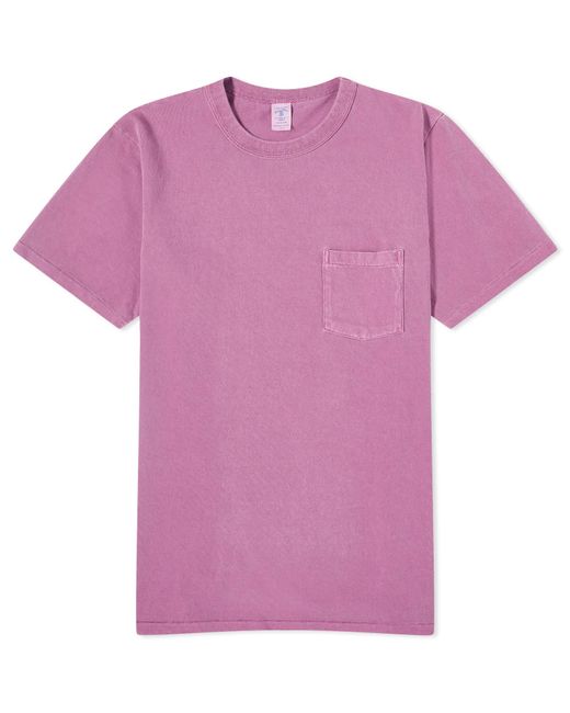 Velva Sheen Purple Pigment Dyed Pocket T-Shirt for men