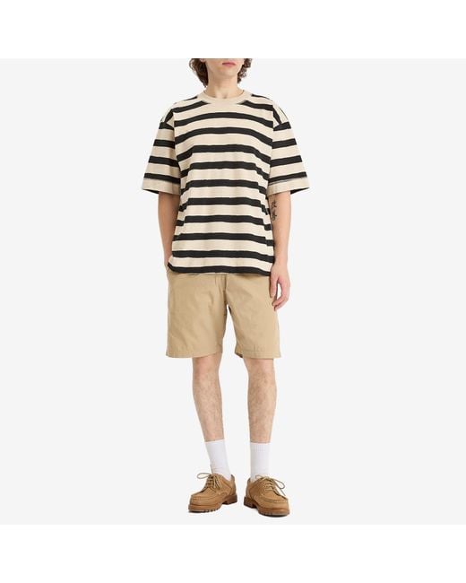 Universal Works Natural Military Shirting Simple Shorts for men