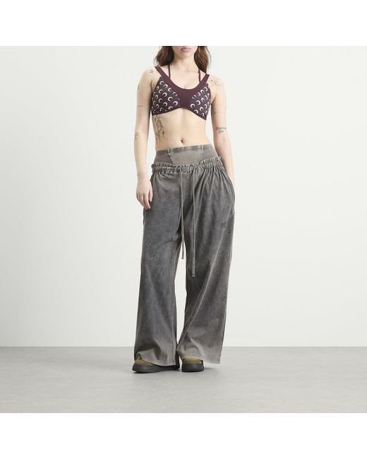 MARINE SERRE Purple Athleisure Yoga Bra Top