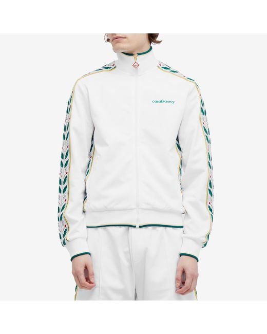 CASABLANCA Laurel Track Jacket in White for Men | Lyst