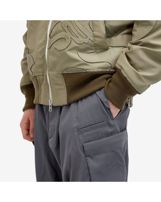 Acronym Gray Nylon Stretch Cargo Trousers for men