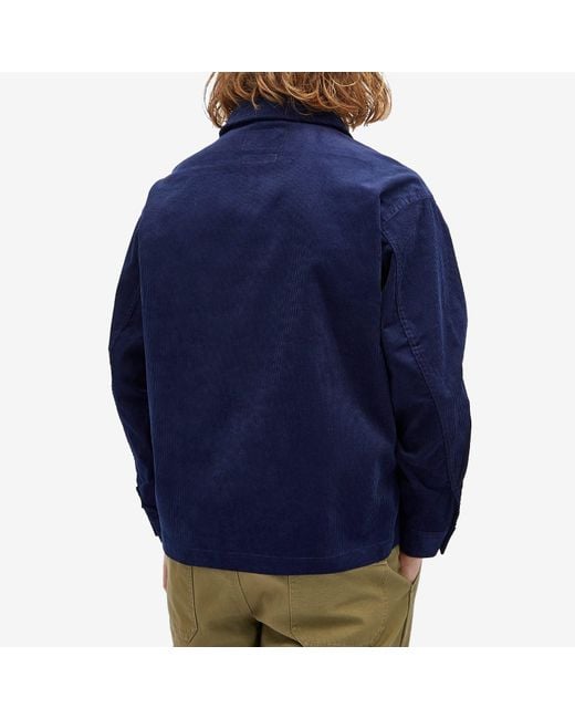 FRIZMWORKS Blue Corduroy French Work Jacket for men