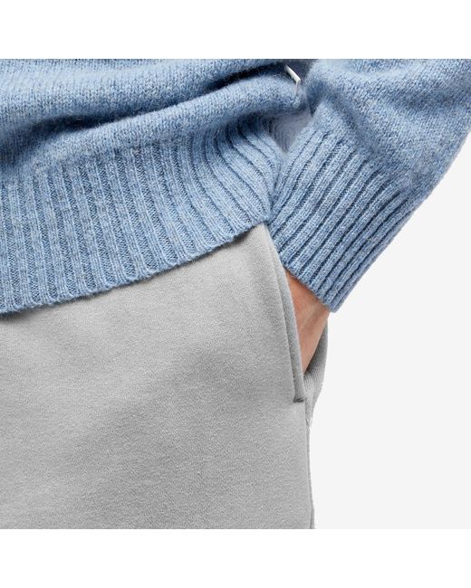 Auralee Gray Smooth Soft Sweat Pants for men