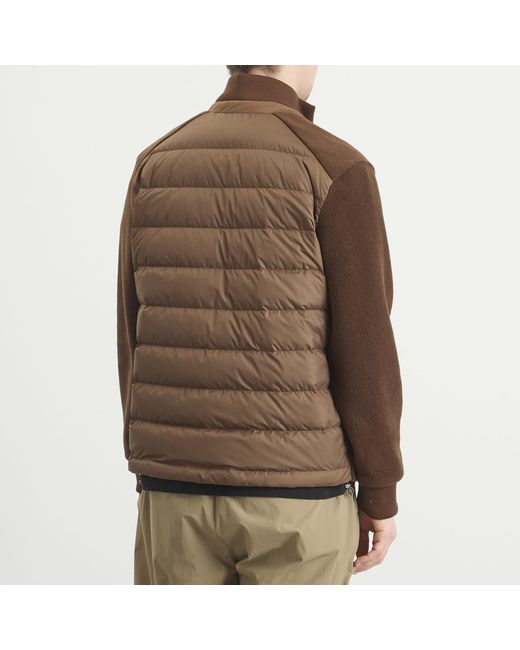 Moncler Brown Teddy Fleece Zip Up Fleece for men