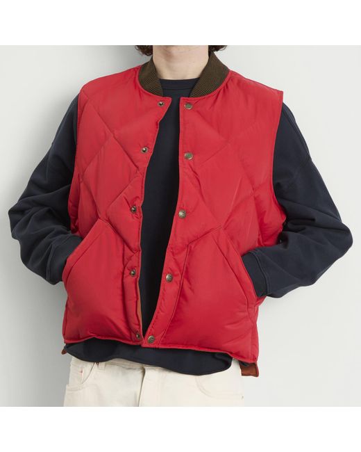 RRL Red Down William Vest for men