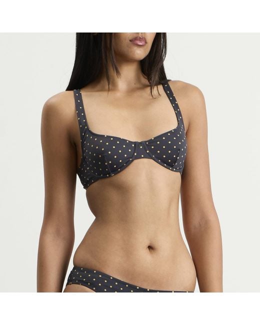 Fruity Booty Black Celine Polka Bikini Top