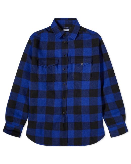 Vetements Blue Flannel Shirt Jacket for men