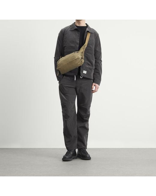 RANRA Gray Wilder Shiny Nylon Cargo Pants for men